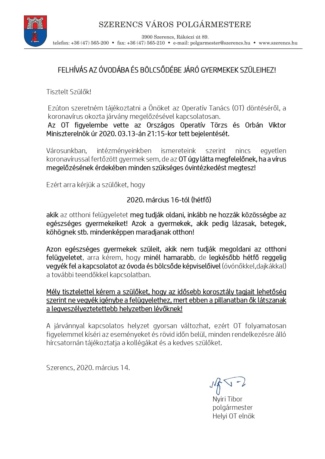 Operatív Tanács 2. felhívás